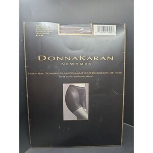 VTG Donna Karen Essential Toners Sheer Satin DK Taupe Tall A16 Panty Hose  New